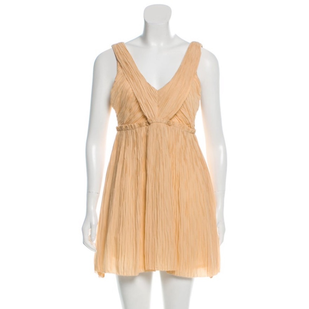 Rag and Bone pleated navy blue a line dress